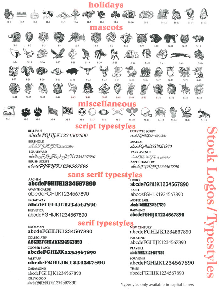 Free Art and Font Selection